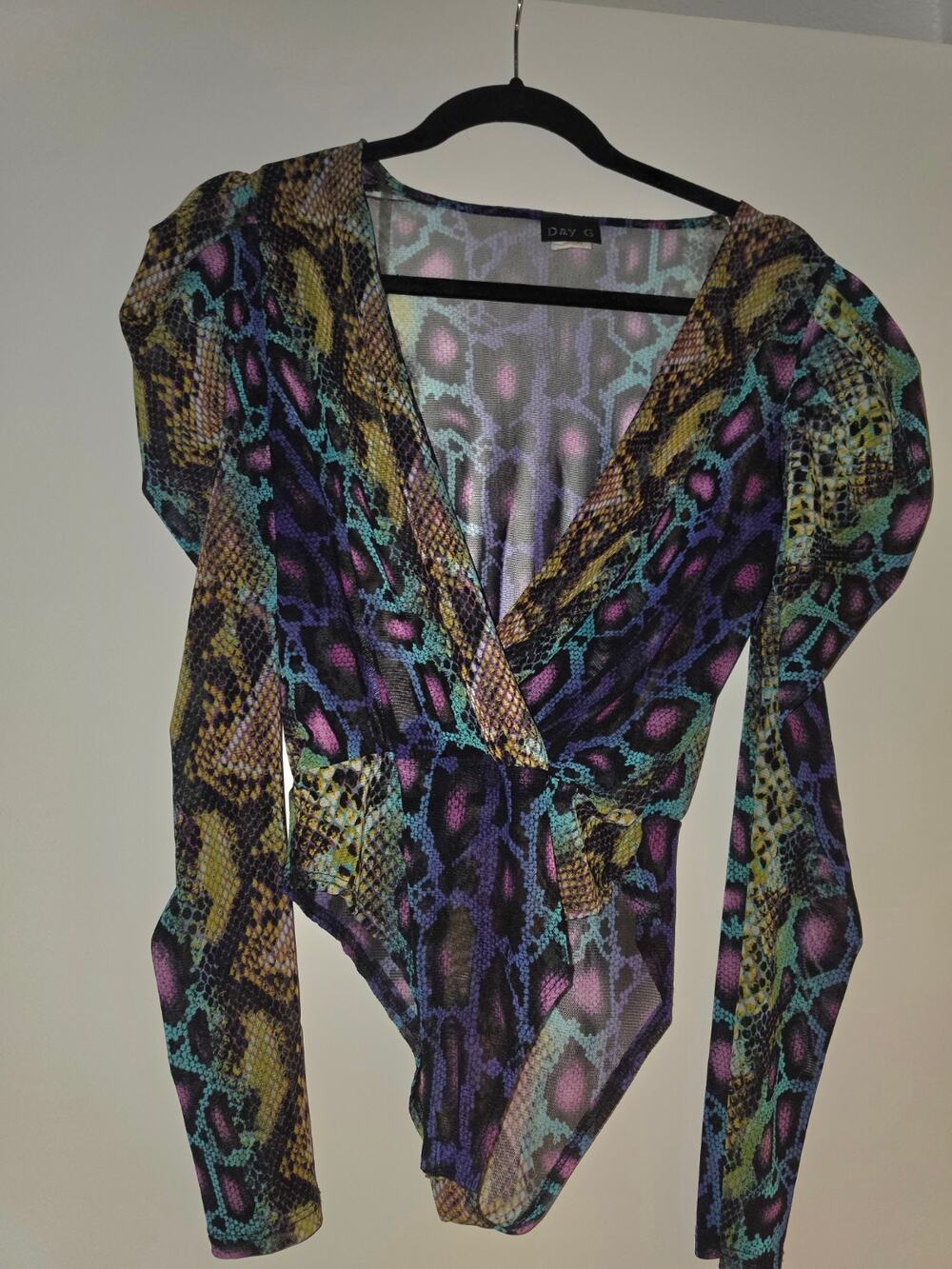 Day G Multicolor Snakeskin Print Bodysuit – Size Small